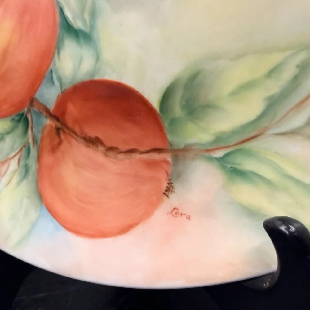HOLIDAY CHINA Made in Germany Hand Painted by Lora Fruit Plate